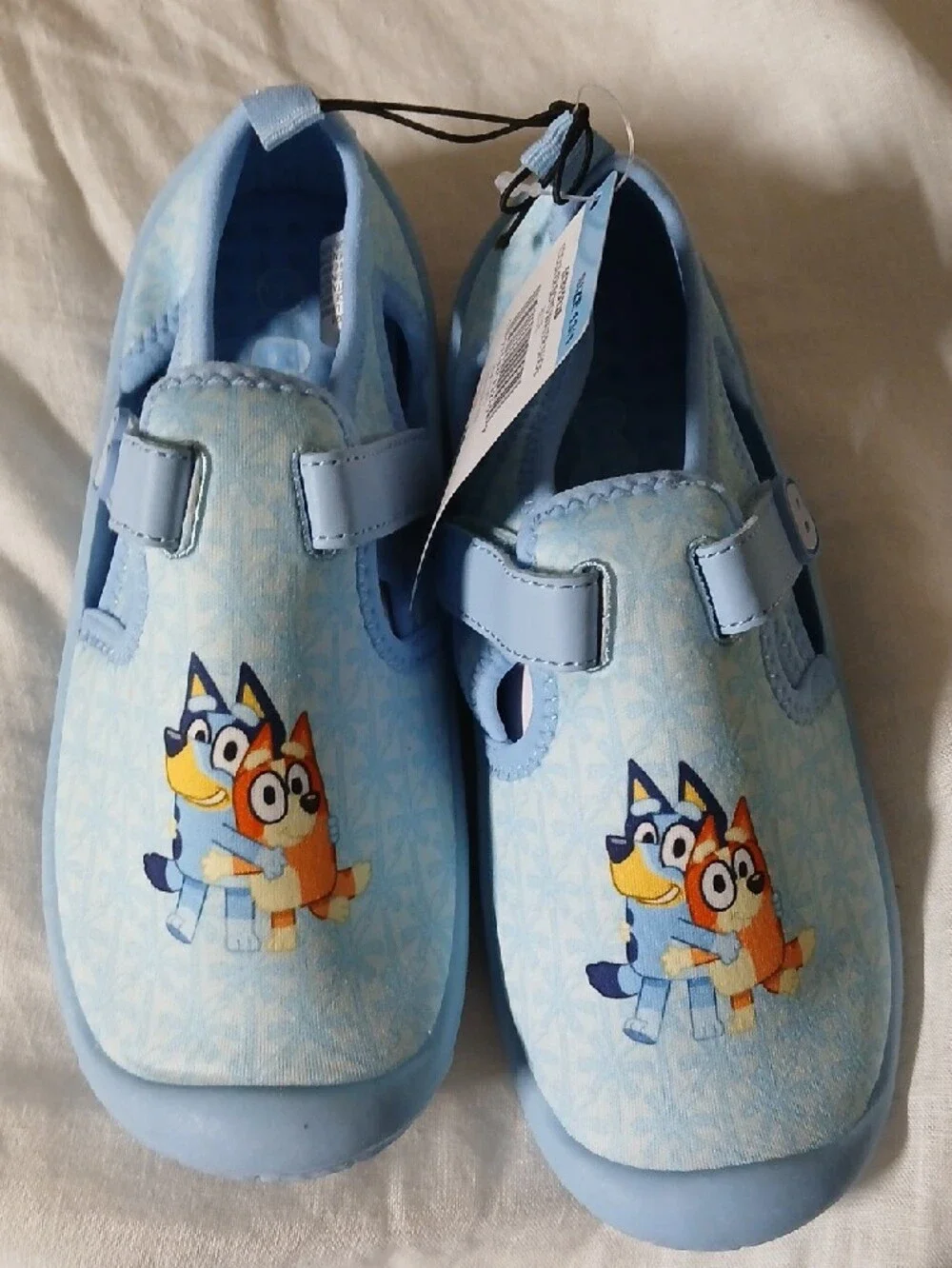 Toddler Light Blue Water Shoes with Cartoon Graphic